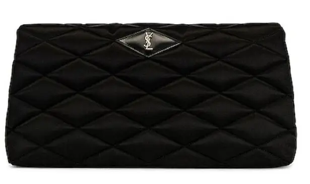 Saint Laurent  Large Sade Satin Envelope Clutch