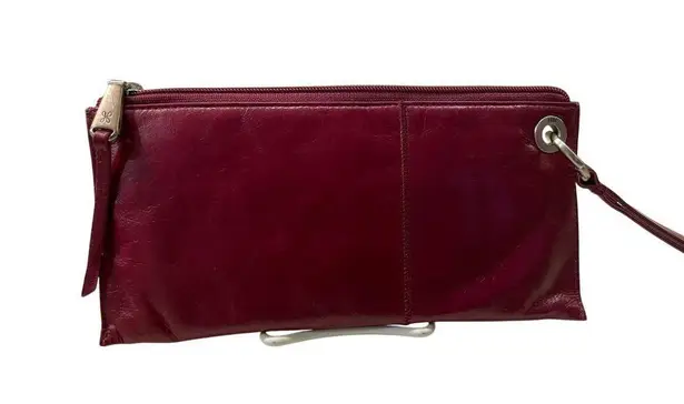 Hobo Wristlet Used Dark Red Leather Small
