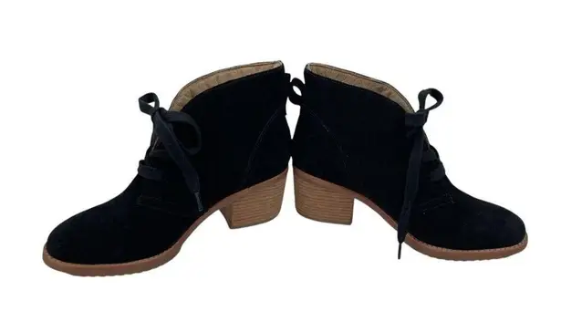 Caslon * Booties Womens 35 Black Suede Leather Ankle Heeled Whimsigoth Festival