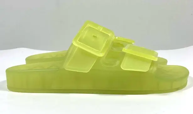 Balenciaga Mallorca Jelly Slide Sandals Neon Yellow Size 6 US 36 EU 656937W2DZ2