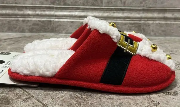 Dearfoams Unisex Ugly Sweater Christmas Slippers Santa Bell’s NEW