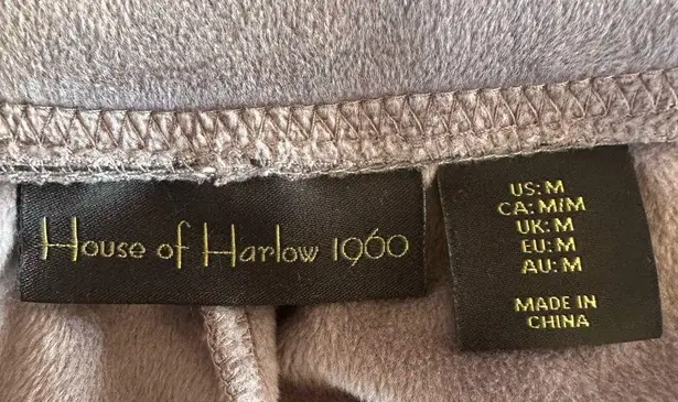 House of Harlow 1960 Velour Wide Leg Sweatpants Gray Purple Y2K Women’s Medium