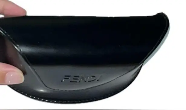 FINAL!  Sunglasses Case, Black, Has Velvet Fendi design inside.