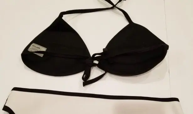 Zaylahs Women Halter Neoprene/ Mesh Bikini Set Black Size undefined