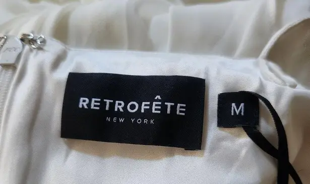 Retrofête Retrofete Marcia Dress in White Size Medium Sleeveless Maxi Slip NWT