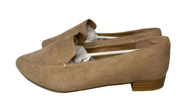 JustFab NEW Womens Just Fab Kyndria Taupe Pointed Toe Slip On Loafers Shoes Size 7 E