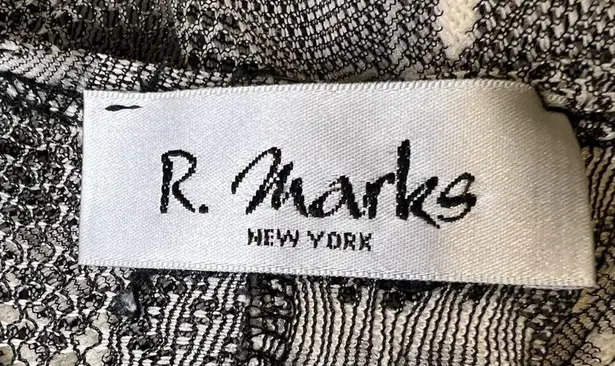 R. Marks Women's Sheer Lace Top Size S/M Gray