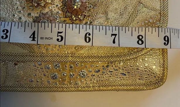 CARLOS FALCHI CREAM AND GOLD ANIMAL SKIN CROSSBODY ONE OF A KIND AND VINTAGE