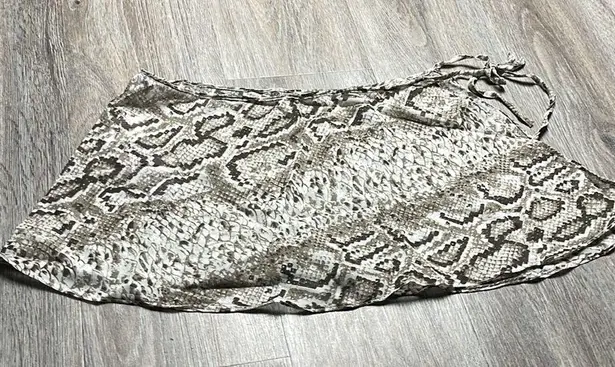 Swim Cover Up Wrap Skirt in Snake
