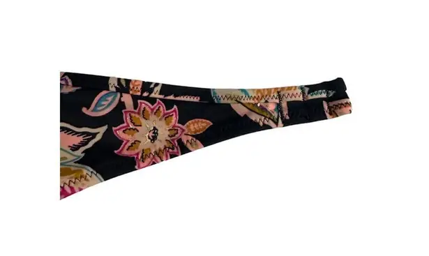 Shade & Shore  Navy Blue & Pink Print Push-Up Halter Bikini Top Women's 34C