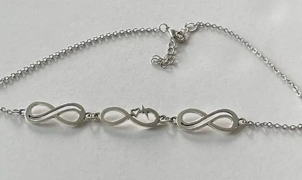 infinity Charm Choker Necklace