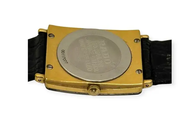 Rado ꔘ Iconic Jubile Integral Diamonds Watch ꔘ Black and Gold ꔘ Florence Strap