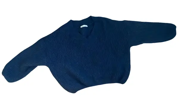 ZARA navy blue wool blend sweater 🔥