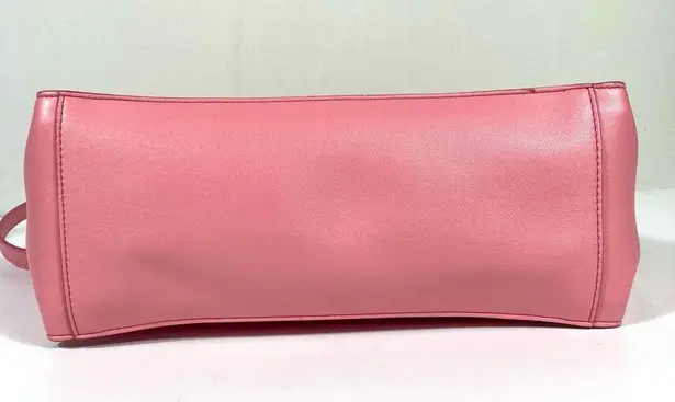 Stella McCartney Perforated Logo Faux Leather Medium Satchel Bag Pink NEW