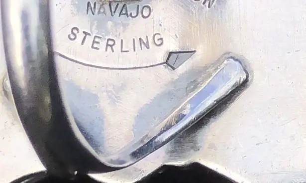 Navajo Handmade Ring 925 Silver Tuquoise sz 7 Artist Signed Peterson Johnson