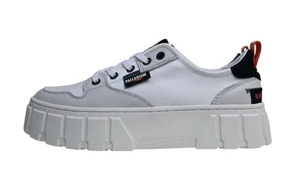 Palladium Womens 8.5 Pallatower Lo Star White Leather Platform Sneaker NEW