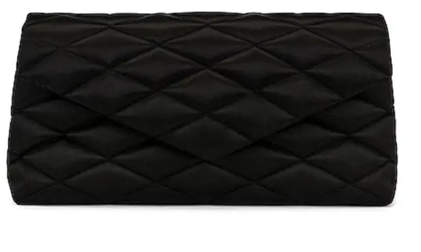 Saint Laurent  Large Sade Satin Envelope Clutch