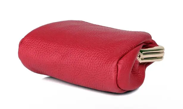 Triple Frame Vegan Leather Coin Purse NWOT Red