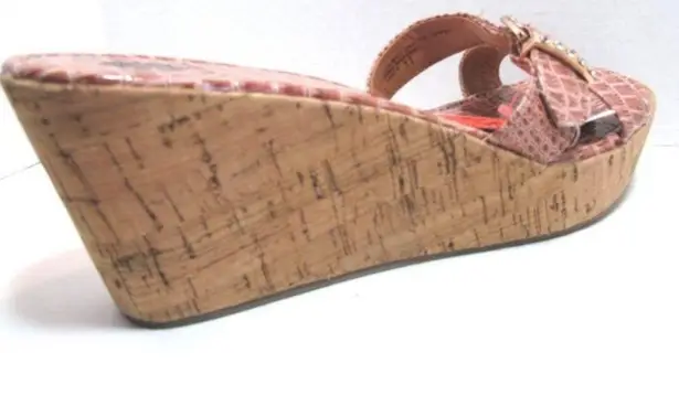 Yellow Box 'Amber' Cork Platform Wedges Tan