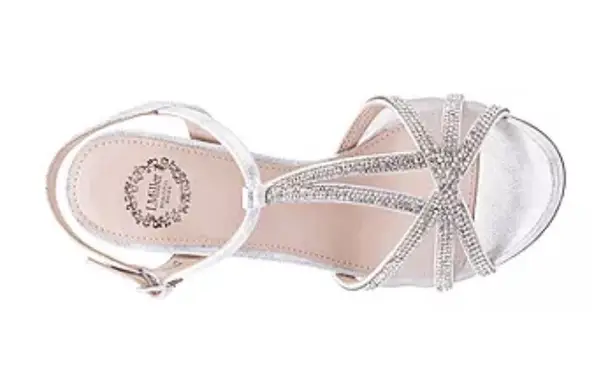 I. Miller Strappy Silver Glitter Heels Sandals