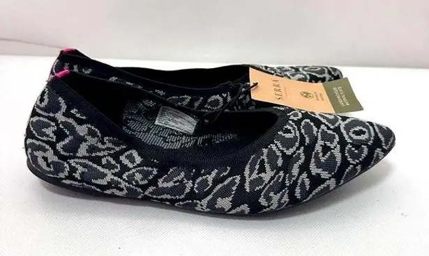 Serra Shoes Knit Leopard Pointed Toe Ponte Career Casual Comfort Ballet Flats 7