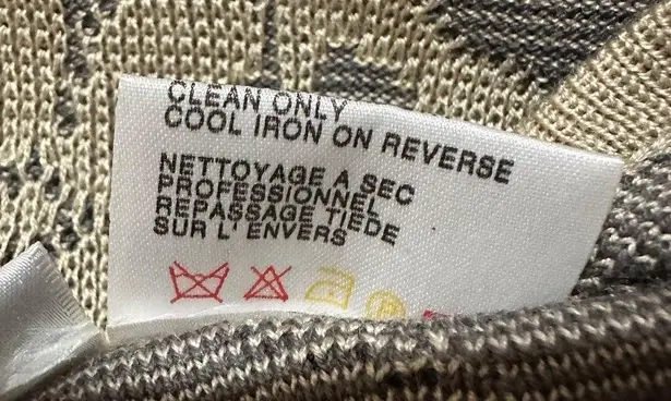 Jacques Vert Vintage 1990s Long Black and Tan Knit Sweater Vest Large?