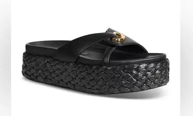 Cult Gaia Women's Blythe Platform Slide Sandals Size 37 NWOT