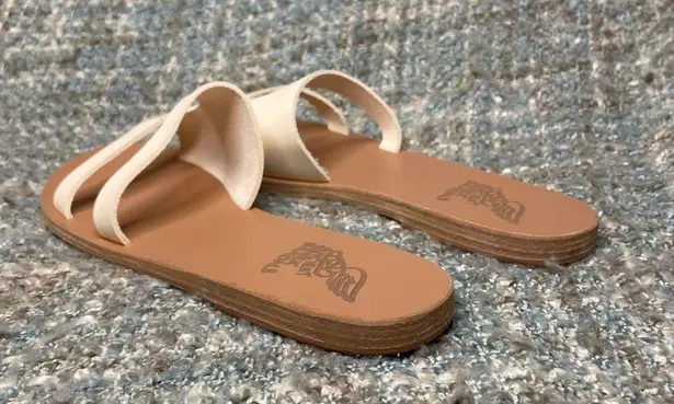 Ancient Greek Sandals Leria Laser Cut Leather Sandals in Off