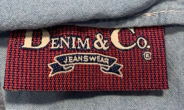 Vintage Denim & Co Dress Denim Pinafore Light Wash Button Detail Sleeveless Maxi Blue Size M