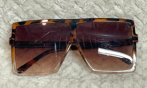 Oversized Brown Square Sunglasses