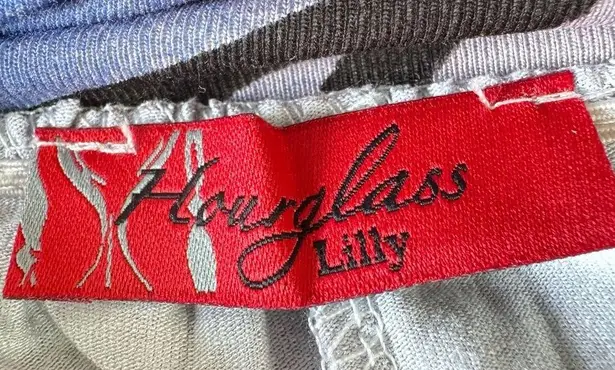 Hourglass Lilly Blue Purple Mauve Black Halter Neckline Low Back Maxi Dress S