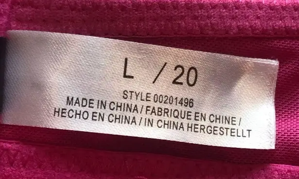 Fox And Royal Plus Size Bralette Wireless Hot Pink Bra Size Large/ 20