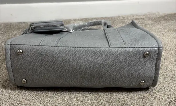 NWT Purple and Lilac Boutique Grey Tote Bag and Wallet 2 Piece Set Gray