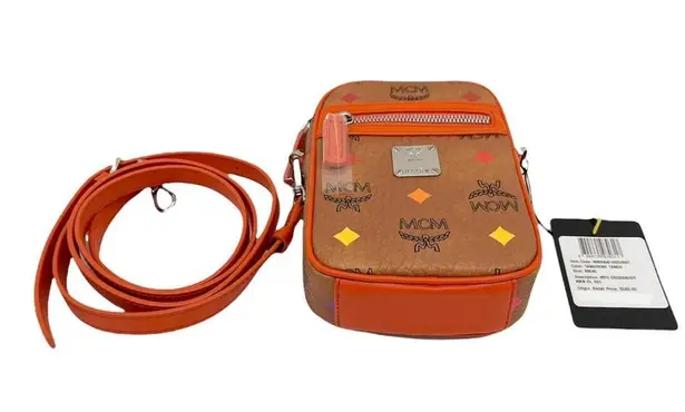 MCM New  Mini Messenger Logo Monogram Skyoptic Crossbody Bag