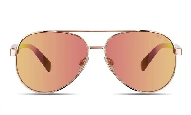 New Velvet Trends Rose Gold Wire Aviator Frame Sunglasses