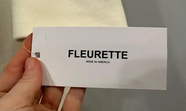 Fleurette Ari Double Breasted Wool Coat in Parchment 14