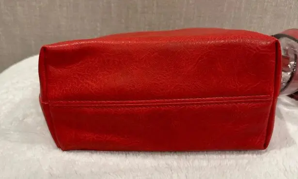 None No brand cute red bag 8”x4”x8” with 10” on top