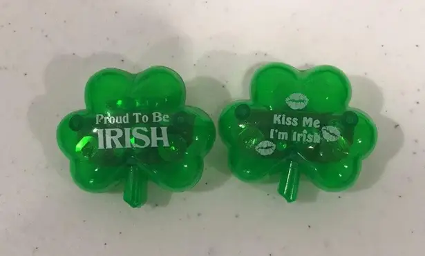 Proud to be Irish and Kiss Me I’m Irish Pins