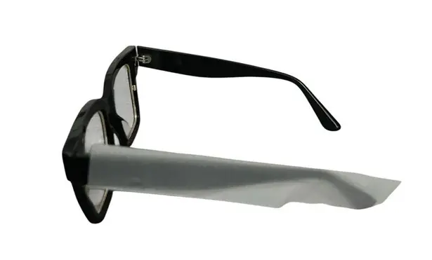 Zeelool Square Black Gold Accent Eyeglass Frame & Case JGX799757