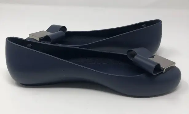 Melissa 's Space Love Blue Jelly Flats Navy Blue
