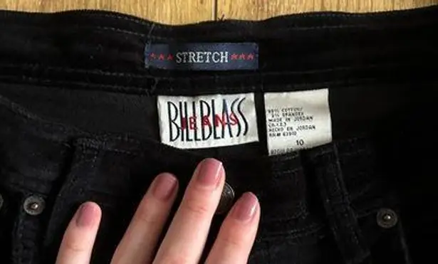 Bill Blass Vintage Y2K 90βs Black Velvet High Waisted Jean Corduroys