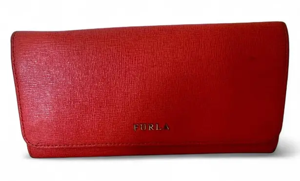 Furla Babylon XL Continental Wallet Pink Salmon Saffiano Leather