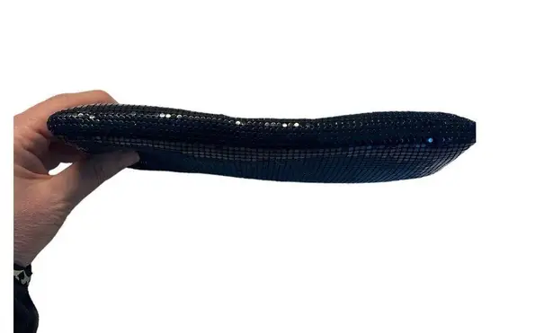 Valerie Stevens Sequin Shoulder Bag Black Silver Prom Formal Evening Wedding