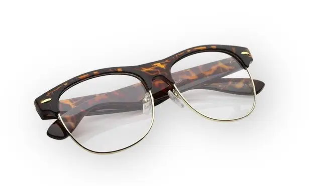 new Dapper Horn Rim Sunglasses Clear Sunnies ☻ Tortoise Shell + Clear ☻︎