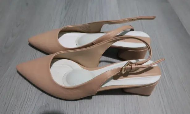 Franco Sarto Nude Flats - Image 1