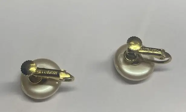 Monet Lot Of 3 Gold Tone Clip On Clip-on Signed Marvella Richelieu