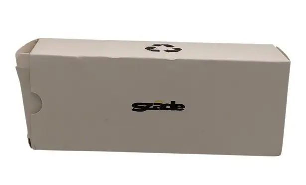 SZADE NIB Dart Sustainable On Trend Rectilinear Burnt Honey/Cherry Cola Sunglass Yellow