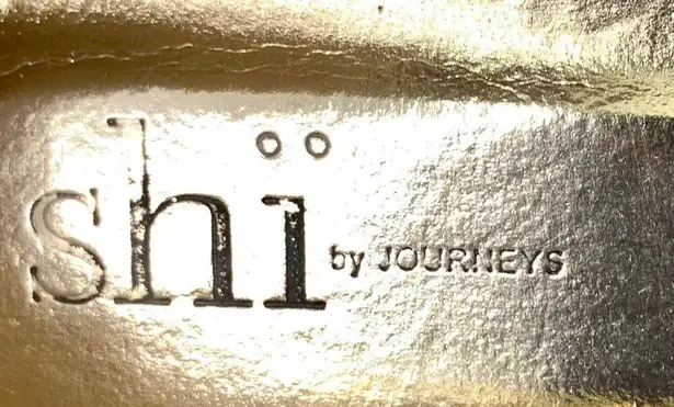 Shi by Journeys Gold Glitter Peep Toe Stiletto High Heels Size 8.5 Womens Shoes