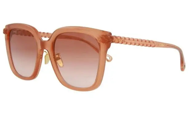 Chloé Chloe Core 56mm Square Sunglasses Nude Nude Orange Womens Size NS