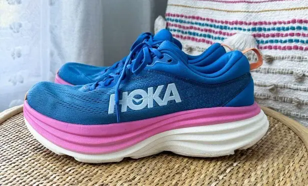 Hoka One One Bondi 8 Coastal Sky All Aboard Road-Running Sneakers Women’s Size 9